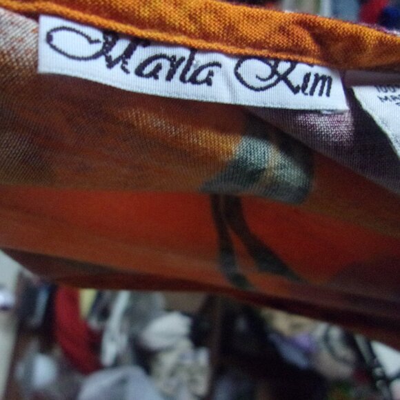 Womens Marla Kim Size XL Multi-Color Floral Full Length Open Dress - Picture 5 of 6